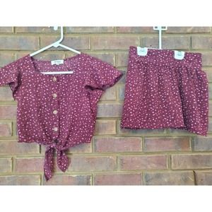 Girls Size 8 2 piece set with skort